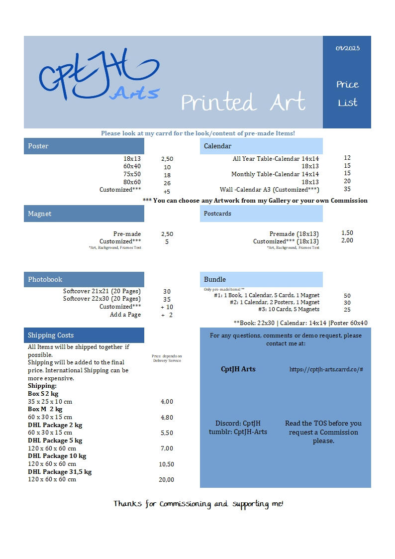 Price List
